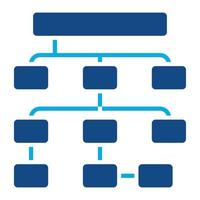 Structured Data Glyph Two Color Icon vector