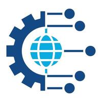 Technology Glyph Two Color Icon vector