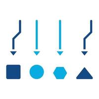 Unstructured Data Glyph Two Color Icon vector