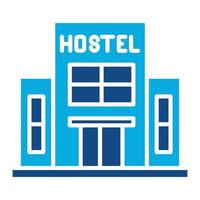 Hostel Glyph Two Color Icon vector