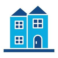 Duplex House Glyph Two Color Icon vector