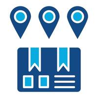 Parcel Tracking Glyph Two Color Icon vector