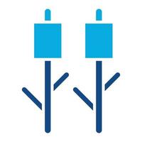 Marshmallows Glyph Two Color Icon vector