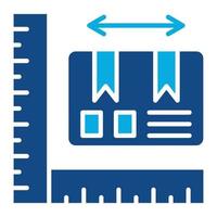 Parcel Size Glyph Two Color Icon vector