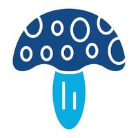 Mushroom Glyph Two Color Icon vector