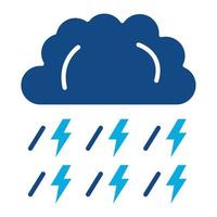 Storm Glyph Two Color Icon vector