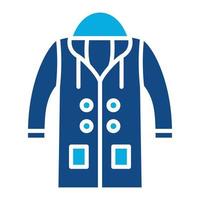 Raincoat Glyph Two Color Icon vector