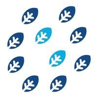 Leaves Glyph Two Color Icon vector