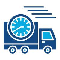 Fast Delivery Glyph Two Color Icon vector