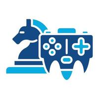 Game Strategy Glyph Two Color Icon vector