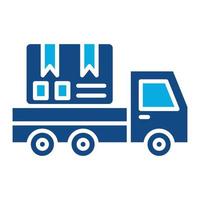 Freight Glyph Two Color Icon vector