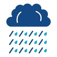 icono de dos colores de glifo de lluvia vector