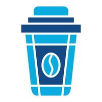 Coffee Cup Glyph Two Color Icon vector