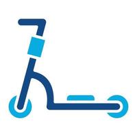 Kick Scooter Glyph Two Color Icon vector