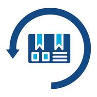 Return Delivery Glyph Two Color Icon vector