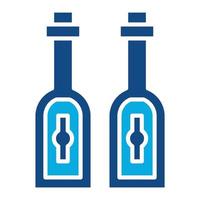 Bottle Glyph Two Color Icon vector