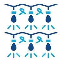 New Year Lights Glyph Two Color Icon vector