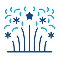 Fireworks Glyph Two Color Icon vector