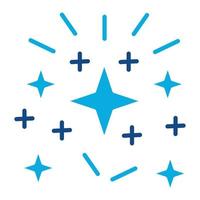 Sparkles Glyph Two Color Icon vector