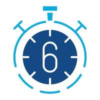 Countdown Glyph Two Color Icon vector