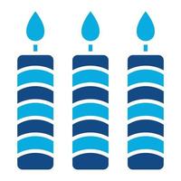 Candles Glyph Two Color Icon vector