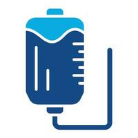 Blood Bag Glyph Two Color Icon vector