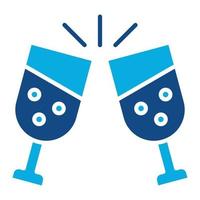 Cheers Glyph Two Color Icon vector