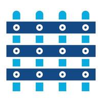 Fence Glyph Two Color Icon vector
