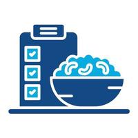 Weekly Food-Prep Glyph Two Color Icon vector