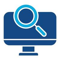 Screen Magnification Glyph Two Color Icon vector