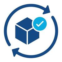 Continuous Delivery Glyph Two Color Icon vector