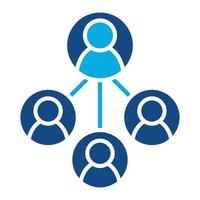 Delegation Of Work Glyph Two Color Icon vector