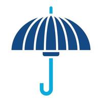 Umbrella Glyph Two Color Icon vector