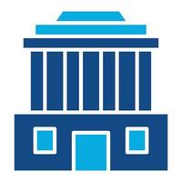 Mausoleum Glyph Two Color Icon vector