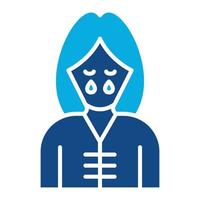 Grief Glyph Two Color Icon vector