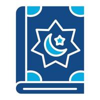 Quran Glyph Two Color Icon vector