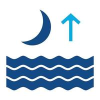 High Tide Glyph Two Color Icon vector