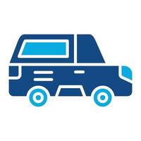 Hearse Glyph Two Color Icon vector