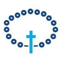 Rosary Glyph Two Color Icon vector