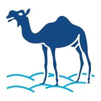 Camel Glyph Two Color Icon vector