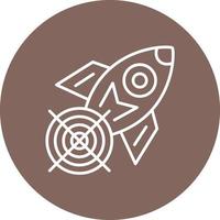 Mission Line Circle Background Icon vector