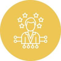 Competence Line Circle Background Icon vector