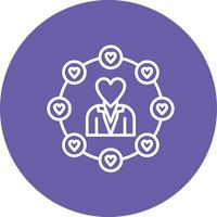 Soft Skills Line Circle Background Icon vector