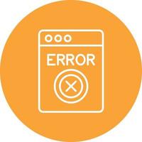 icono de fondo de círculo de línea de error vector