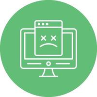 Page Not Found Line Circle Background Icon vector