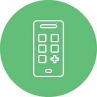 Widget Line Circle Background Icon vector