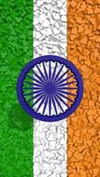 feliz dia da república da índia, corações 3d criando bandeira indiana, 26 de janeiro, renderização 3d vertical video