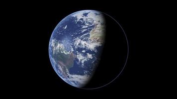 planeet aarde een minuut draaien - lus met matte video