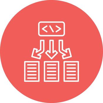 Framework Line Circle Background Icon vector