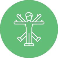 Ergonomic Line Circle Background Icon vector